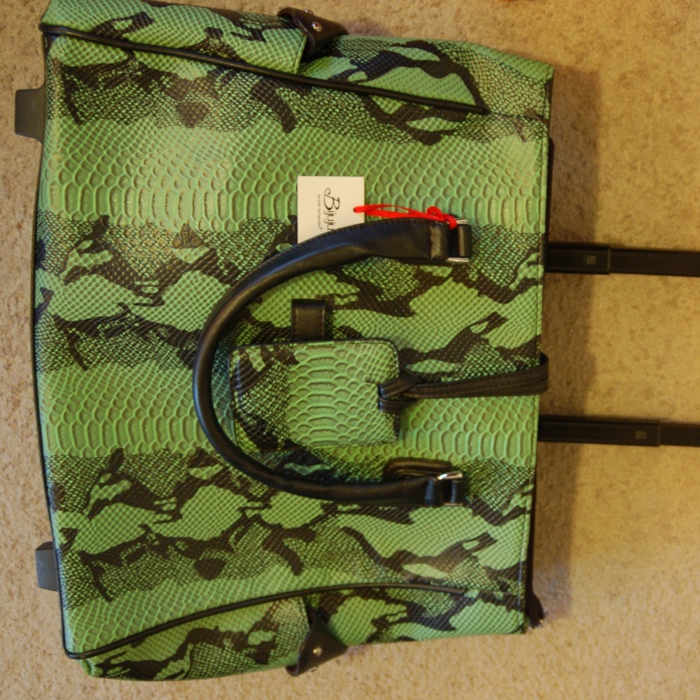 Green Snake Skin Bag BiJuJu